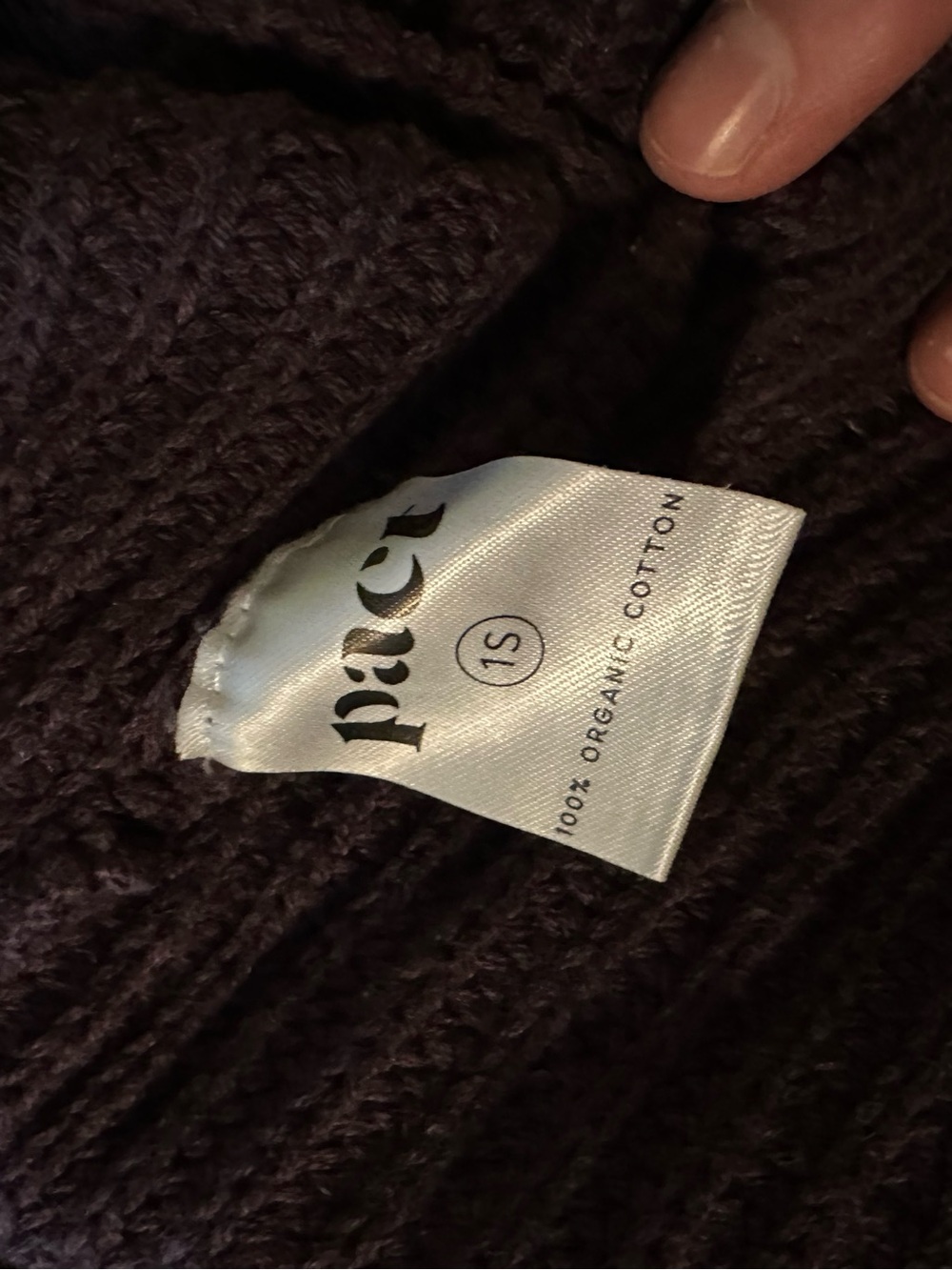 Pact Women's Purple Thistle Heather Sweater Poncho OS - Picture 5 of 8